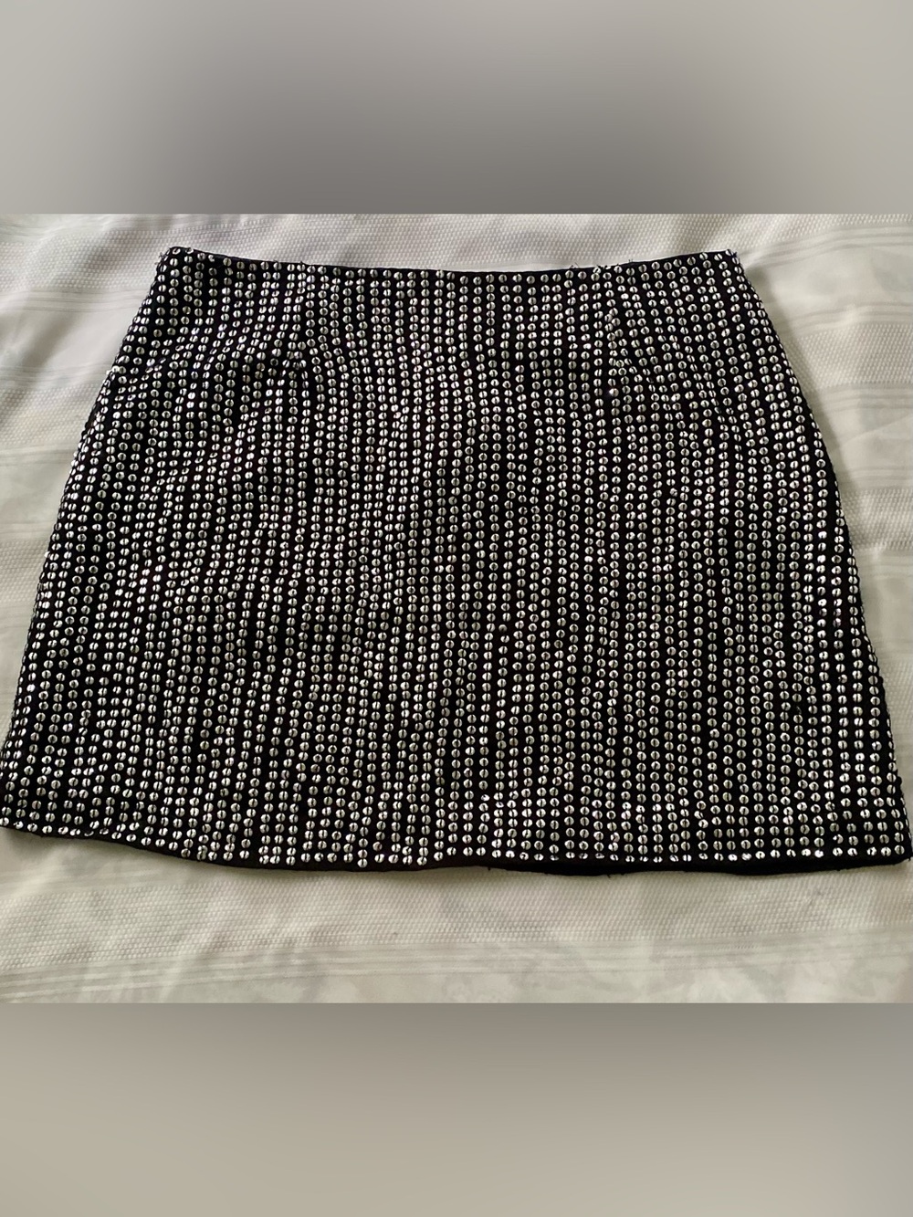 French Connection Black skirt with Silver Sequin Detail